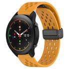 For Xiaomi MI Watch S1 Pro 22mm Folding Magnetic Clasp Silicone Watch Band(Yellow) - 1