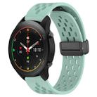 For Xiaomi MI Watch S1 Pro 22mm Folding Magnetic Clasp Silicone Watch Band(Teal) - 1