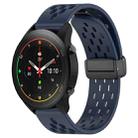 For Xiaomi MI Watch S1 Pro 22mm Folding Magnetic Clasp Silicone Watch Band(Midnight Blue) - 1