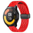 For Xiaomi Watch S1 Active 22mm Folding Magnetic Clasp Silicone Watch Band(Red) - 1