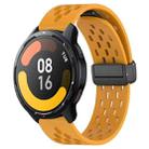 For Xiaomi Watch S1 Active 22mm Folding Magnetic Clasp Silicone Watch Band(Yellow) - 1