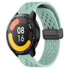 For Xiaomi Watch S1 Active 22mm Folding Magnetic Clasp Silicone Watch Band(Teal) - 1