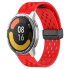 For Xiaomi MI Watch Color 2 22mm Folding Magnetic Clasp Silicone Watch Band(Red) - 1