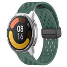 For Xiaomi MI Watch Color 2 22mm Folding Magnetic Clasp Silicone Watch Band(Dark Green) - 1