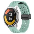 For Xiaomi MI Watch Color 2 22mm Folding Magnetic Clasp Silicone Watch Band(Teal) - 1