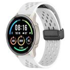 For Xiaomi MI Watch Sport 22mm Folding Magnetic Clasp Silicone Watch Band(White) - 1