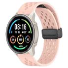 For Xiaomi MI Watch Sport 22mm Folding Magnetic Clasp Silicone Watch Band(Pink) - 1