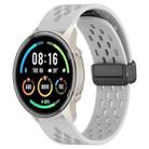 For Xiaomi MI Watch Sport 22mm Folding Magnetic Clasp Silicone Watch Band(Light Grey) - 1