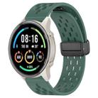 For Xiaomi MI Watch Sport 22mm Folding Magnetic Clasp Silicone Watch Band(Dark Green) - 1