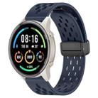 For Xiaomi MI Watch Sport 22mm Folding Magnetic Clasp Silicone Watch Band(Midnight Blue) - 1