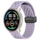 For Xiaomi MI Watch Sport 22mm Folding Magnetic Clasp Silicone Watch Band(Purple) - 1