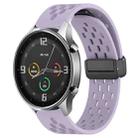 For Xiaomi MI Watch Color 22mm Folding Magnetic Clasp Silicone Watch Band(Purple) - 1