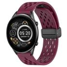 For Xiaomi Haylou RT2 LS10 22mm Folding Magnetic Clasp Silicone Watch Band(Wine Red) - 1
