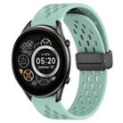 For Xiaomi Haylou RT2 LS10 22mm Folding Magnetic Clasp Silicone Watch Band(Teal) - 1