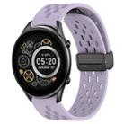 For Xiaomi Haylou RT2 LS10 22mm Folding Magnetic Clasp Silicone Watch Band(Purple) - 1