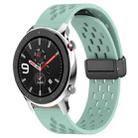 For Amazfit GTR 4 Pro 22mm Folding Magnetic Clasp Silicone Watch Band(Water Duck) - 1