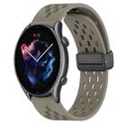 For Amazfit GTR 3 22mm Folding Magnetic Clasp Silicone Watch Band(Space Ash) - 1