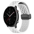 For Amazfit GTR 2e 22mm Folding Magnetic Clasp Silicone Watch Band(White) - 1