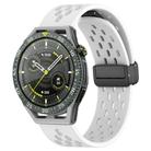 For Huawei Watch GT3 SE 22mm Folding Magnetic Clasp Silicone Watch Band(White) - 1