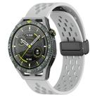 For Huawei Watch GT3 SE 22mm Folding Magnetic Clasp Silicone Watch Band(Light Grey) - 1