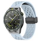 For Huawei Watch GT3 SE 22mm Folding Magnetic Clasp Silicone Watch Band(Light Blue) - 1