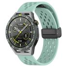 For Huawei Watch GT3 SE 22mm Folding Magnetic Clasp Silicone Watch Band(Teal) - 1