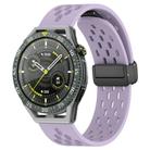 For Huawei Watch GT3 SE 22mm Folding Magnetic Clasp Silicone Watch Band(Purple) - 1