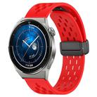 For Huawei Watch GT3 Pro 46mm 22mm Folding Magnetic Clasp Silicone Watch Band(Red) - 1