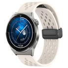 For Huawei Watch GT3 Pro 46mm 22mm Folding Magnetic Clasp Silicone Watch Band(Starlight Color) - 1