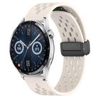 For Huawei Watch GT3 46mm 22mm Folding Magnetic Clasp Silicone Watch Band(Starlight Color) - 1