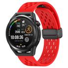 For Huawei Watch GT Runner 22mm Folding Magnetic Clasp Silicone Watch Band(Red) - 1