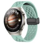 For Huawei Watch 4 Pro 22mm Folding Magnetic Clasp Silicone Watch Band(Teal) - 1