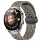 For Huawei Watch 4 Pro 22mm Folding Magnetic Clasp Silicone Watch Band(Space Ash) - 1