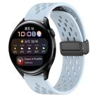 For Huawei Watch 3 22mm Folding Magnetic Clasp Silicone Watch Band(Light Blue) - 1