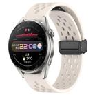 For Huawei Watch 3 Pro 22mm Folding Magnetic Clasp Silicone Watch Band(Starlight Color) - 1