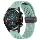 For Huawei GT2 46mm 22mm Folding Magnetic Clasp Silicone Watch Band(Teal) - 1