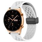 For Honor Watch GS 3 22mm Folding Magnetic Clasp Silicone Watch Band(White) - 1