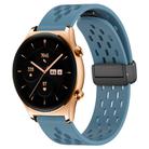 For Honor Watch GS 3 22mm Folding Magnetic Clasp Silicone Watch Band(Blue) - 1