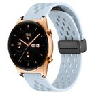 For Honor Watch GS 3 22mm Folding Magnetic Clasp Silicone Watch Band(Light Blue) - 1