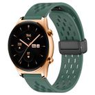 For Honor Watch GS 3 22mm Folding Magnetic Clasp Silicone Watch Band(Dark Green) - 1