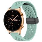 For Honor Watch GS 3 22mm Folding Magnetic Clasp Silicone Watch Band(Teal) - 1
