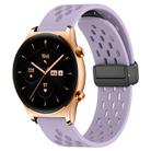 For Honor Watch GS 3 22mm Folding Magnetic Clasp Silicone Watch Band(Purple) - 1