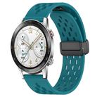 For Honor Watch GS 3i 22mm Folding Magnetic Clasp Silicone Watch Band(Hidden Green) - 1