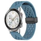 For Honor Watch GS 3i 22mm Folding Magnetic Clasp Silicone Watch Band(Blue) - 1