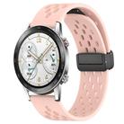For Honor Watch GS 3i 22mm Folding Magnetic Clasp Silicone Watch Band(Pink) - 1