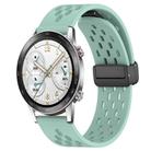 For Honor Watch GS 3i 22mm Folding Magnetic Clasp Silicone Watch Band(Teal) - 1