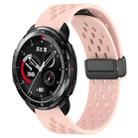 For Honor Watch GS Pro 22mm Folding Magnetic Clasp Silicone Watch Band(Pink) - 1