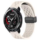 For Honor Watch GS Pro 22mm Folding Magnetic Clasp Silicone Watch Band(Starlight Color) - 1