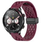 For Honor Watch Dream 22mm Folding Magnetic Clasp Silicone Watch Band(Wine Red) - 1