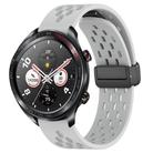For Honor Watch Dream 22mm Folding Magnetic Clasp Silicone Watch Band(Light Grey) - 1